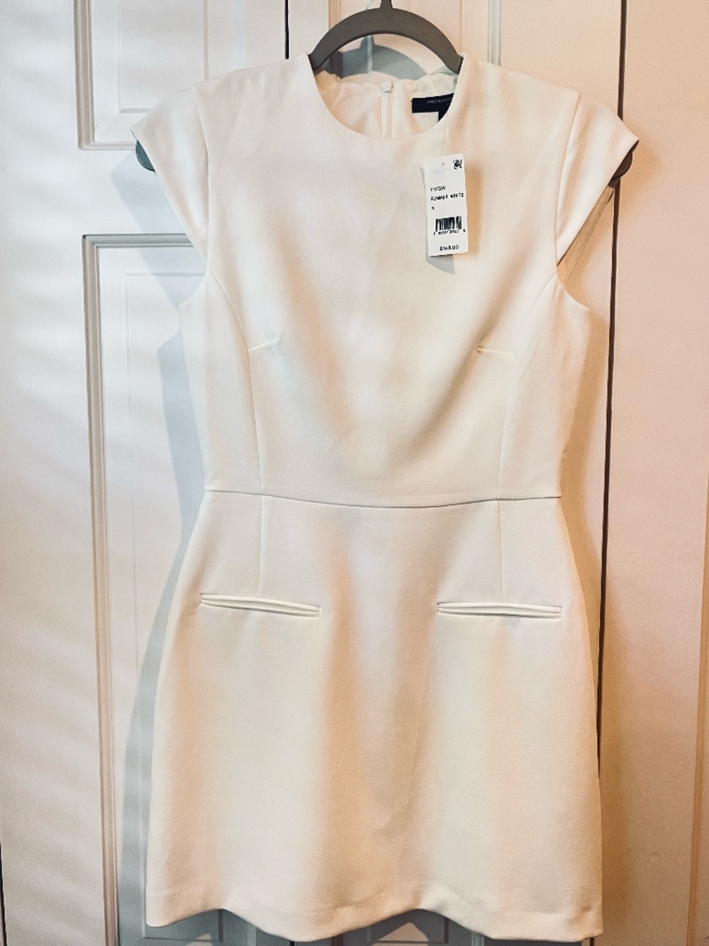 French Connection Whisper Mini Dress - Summer White - Size 4
